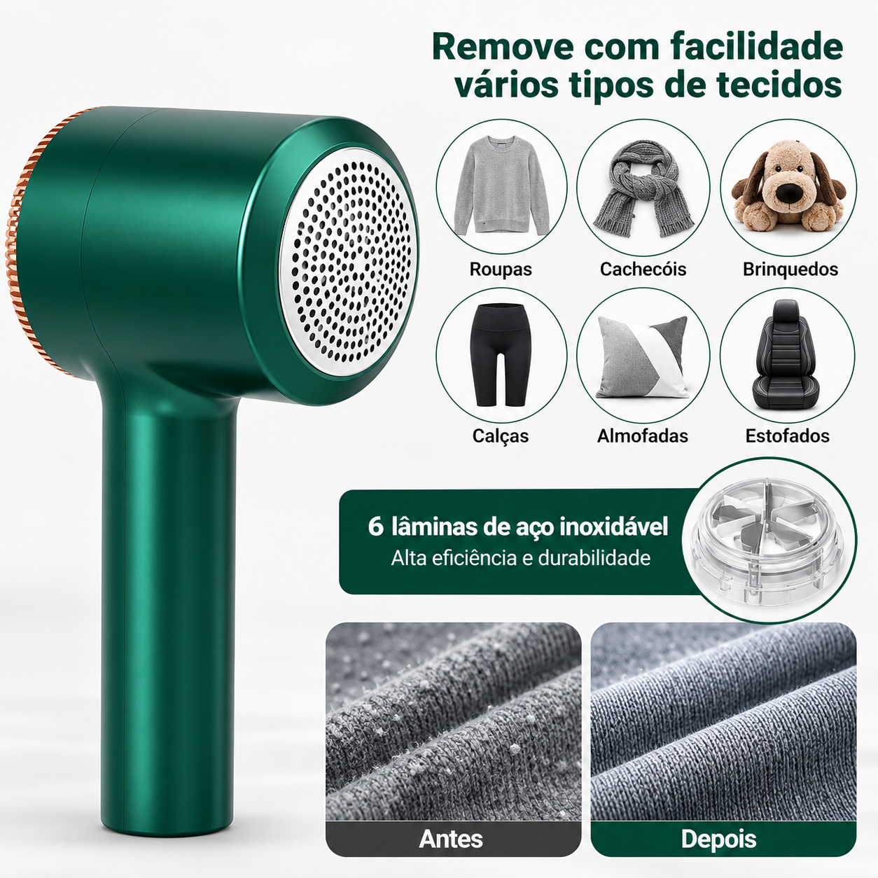 Removedor de fiapos para roupas