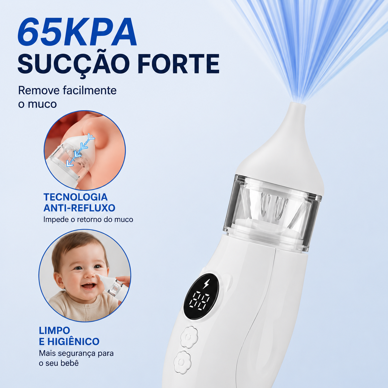 Aspirador Nasal Elétrico para Bebês