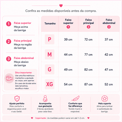 Cinta Materna Comfort 3 em 1