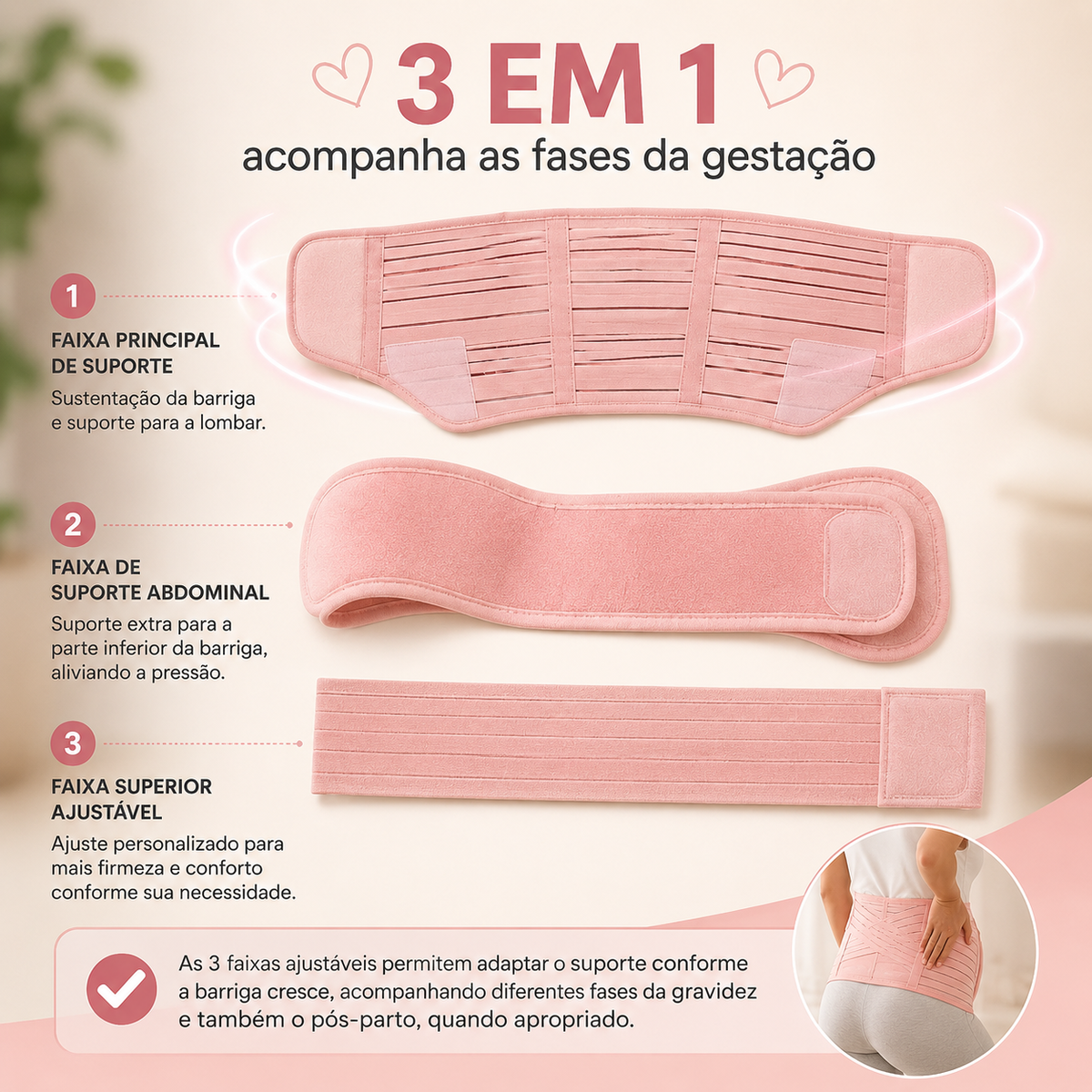 Cinta Materna Comfort 3 em 1