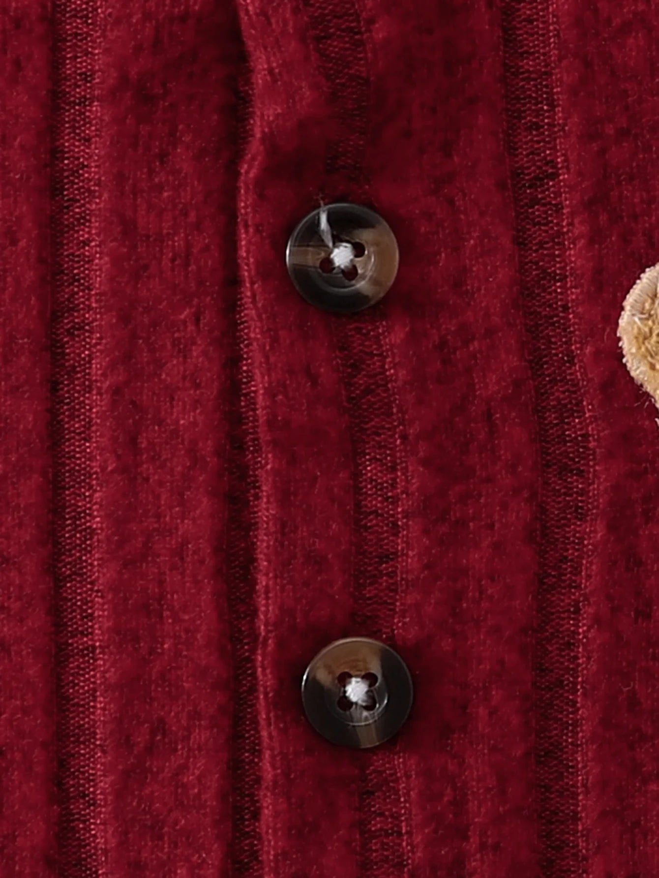 【Bebê Menino】Body vermelho de outono e inverno com botões frontais e um lindo emblema de urso no peito + conjunto de gorro vermelho. Apresentando um