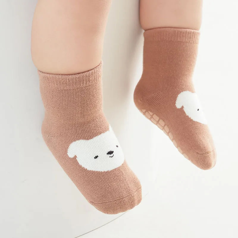 6 pares de meias infantis antiderrapantes