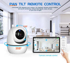 Babá eletrônica de vídeo de 5 polegadas com câmera, zoom PTZ, câmera de segurança para bebês, sensor de temperatura e função de canção de ninar.