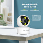 Babá eletrônica de 5 polegadas com vídeo HD, câmera e áudio, bateria de 1200mAh, intercomunicador sem fio de 2,4 GHz, sensor de temperatura e função de canção de ninar.