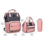Conjunto de 5 peças LEQUEEN Mom Bag Mochila Grande para Mamãe e Bebê Bolsa para Fraldas Mochila de Maternidade Feminina