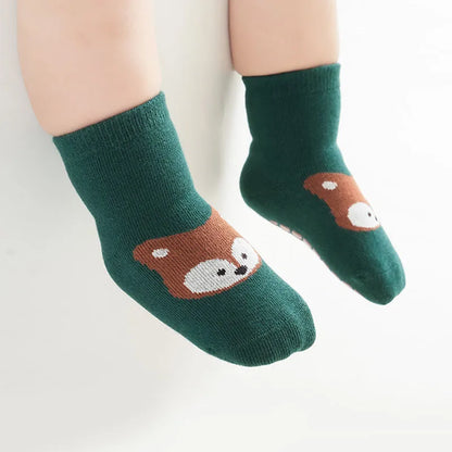 6 pares de meias infantis antiderrapantes