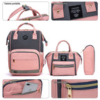 Conjunto de 5 peças LEQUEEN Mom Bag Mochila Grande para Mamãe e Bebê Bolsa para Fraldas Mochila de Maternidade Feminina