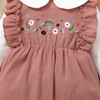 Body de manga comprida confortável para recém-nascida, em algodão puro com estampa floral e blocos de cores, ideal para bebês de 0 a 18 meses. Perfeito para engatinhar.