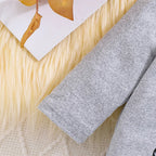 Conjunto de outono para bebês meninos e meninas da Citgeett: macacão de manga comprida estampado, calça e chapéu. Roupa de primavera.