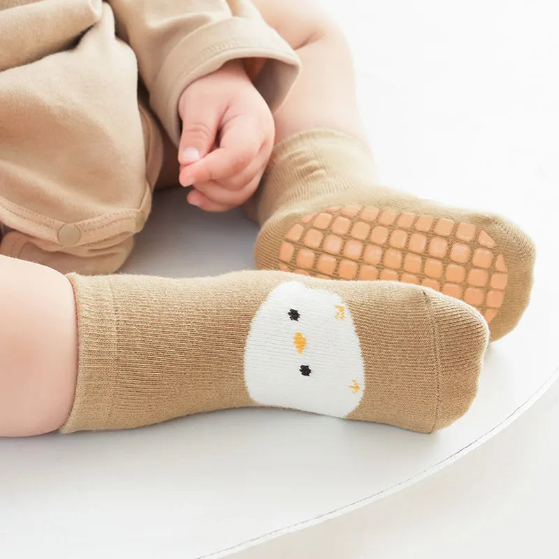 6 pares de meias infantis antiderrapantes