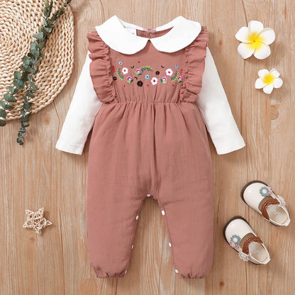Body infantil manga longa floral