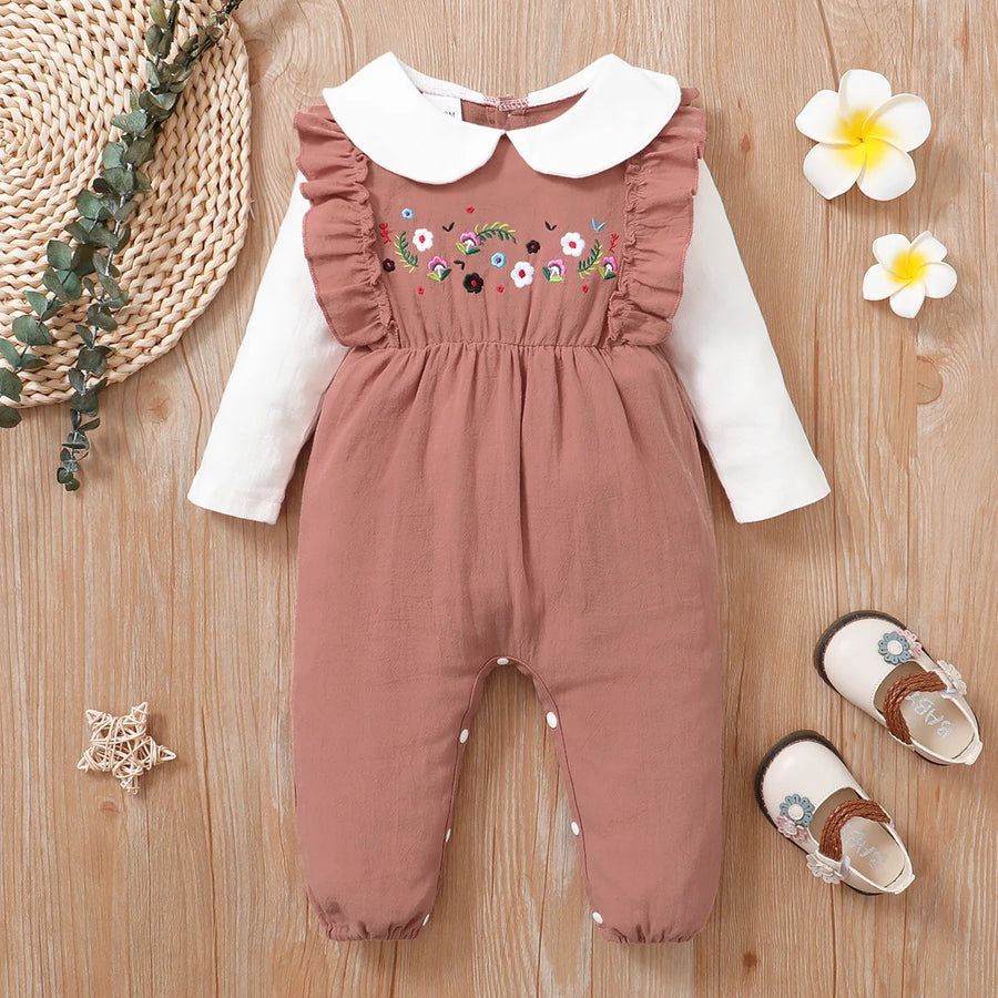 Body infantil manga longa floral